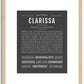 Clarissa | Name Art Print