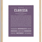 Clarissa | Name Art Print