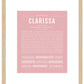 Clarissa | Name Art Print