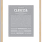 Clarissa | Name Art Print