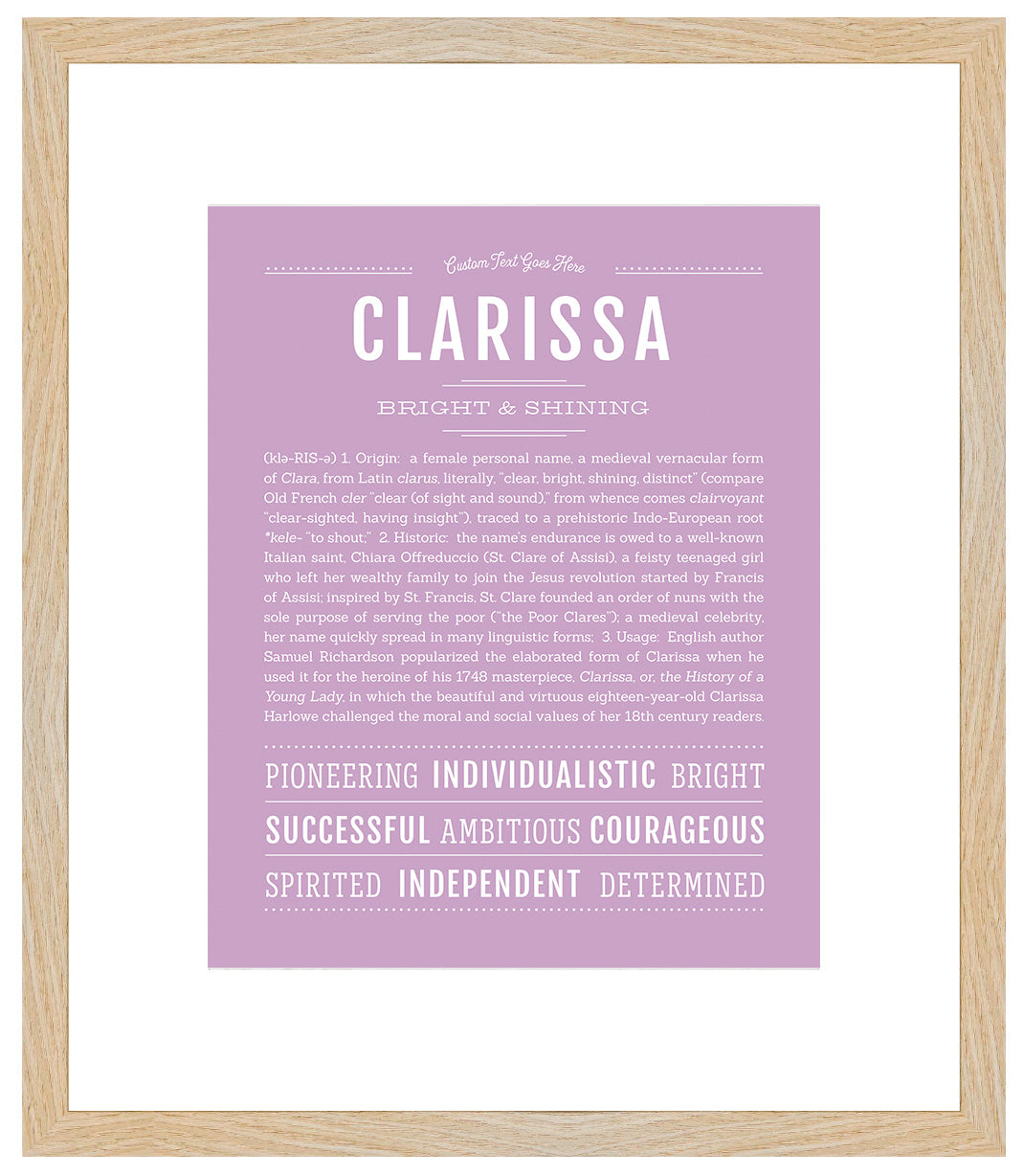 Clarissa | Name Art Print