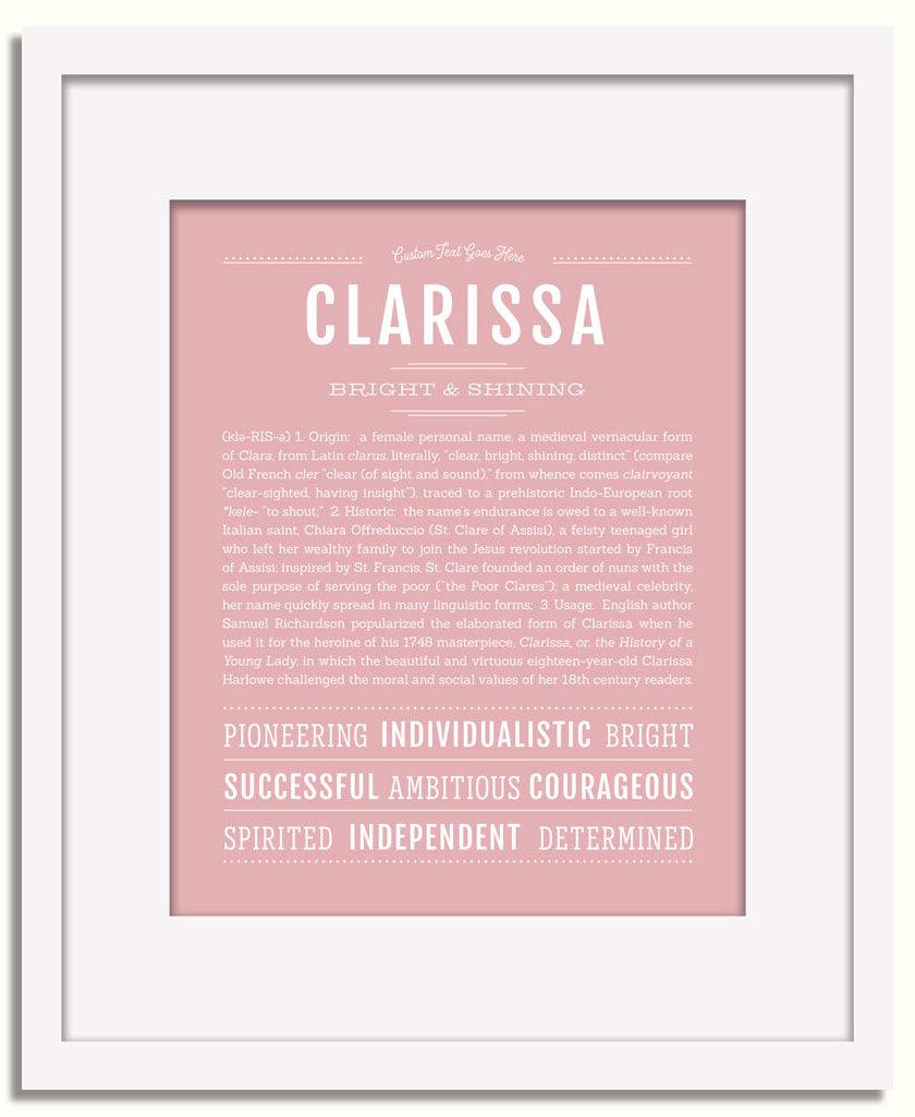 Frame Options | Dusty Rose | White Frame, Matted