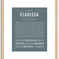 Clarissa | Name Art Print