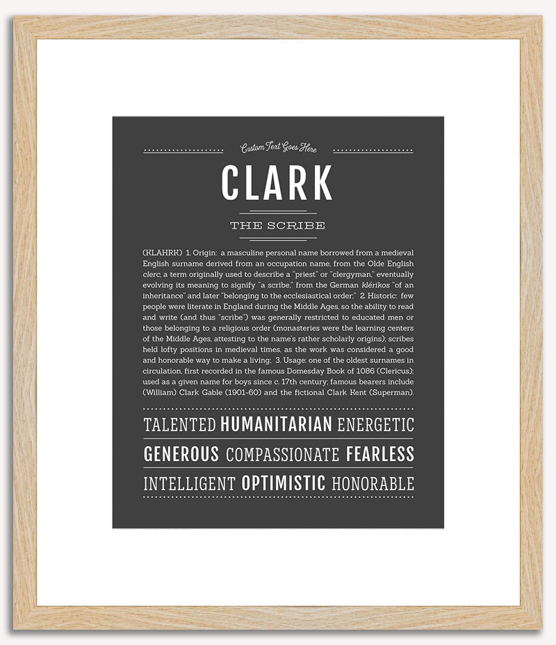 Clark (male) | Name Art Print