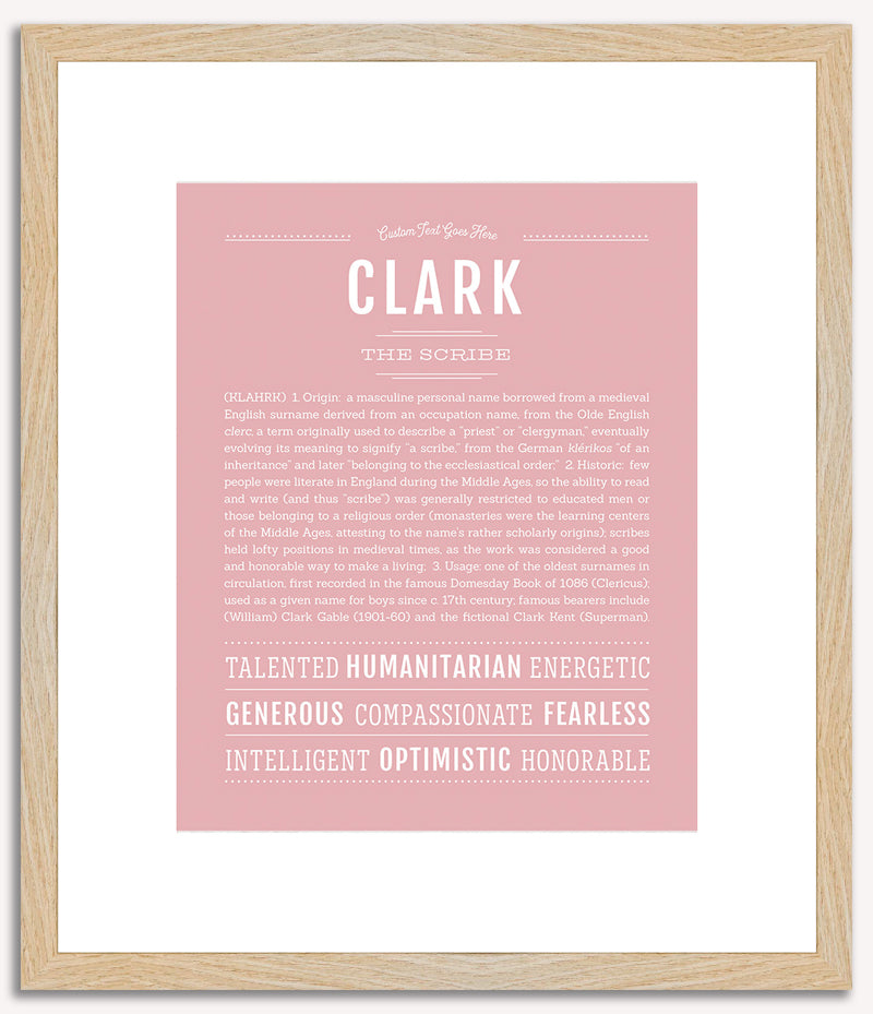 Clark (male) | Name Art Print