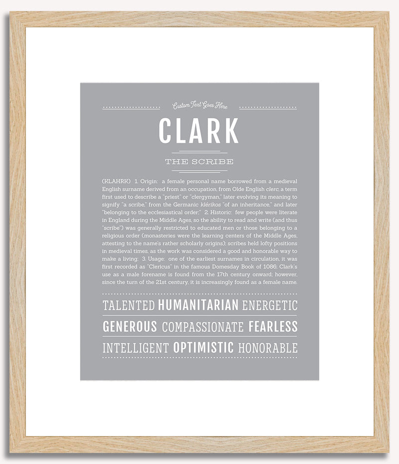 Clark (male) | Name Art Print