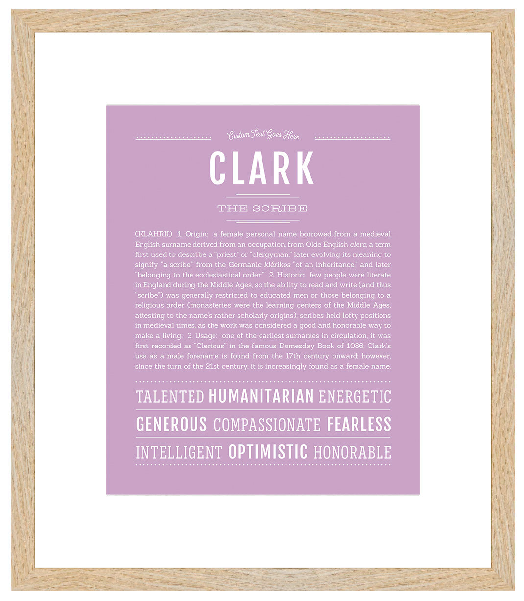 Clark (male) | Name Art Print