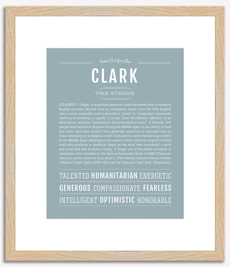 Clark (male) | Name Art Print