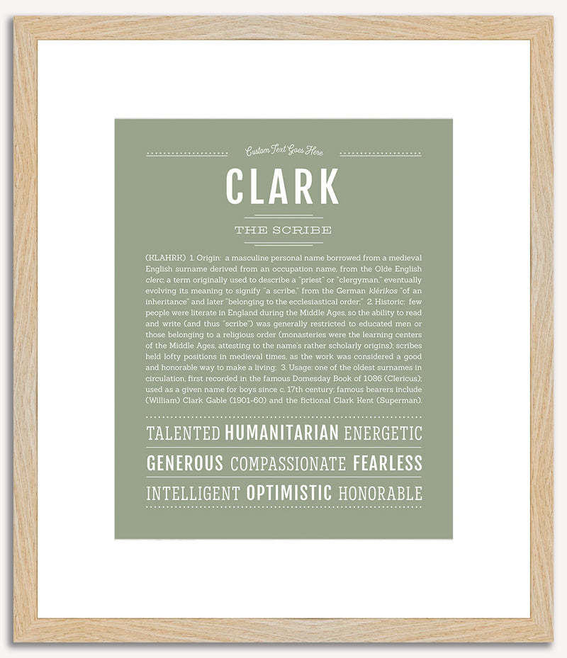 Clark (male) | Name Art Print