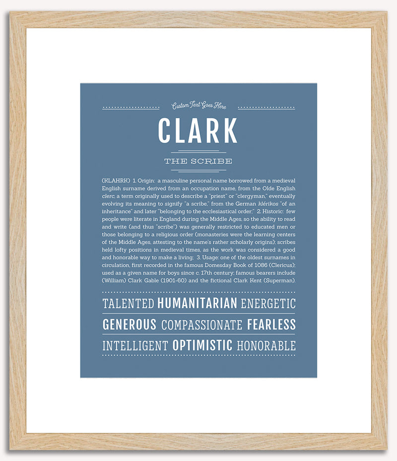 Clark (male) | Name Art Print