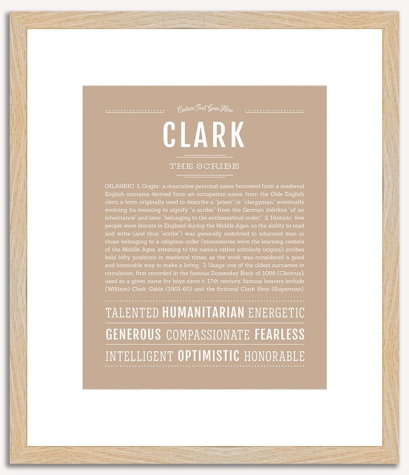 Clark (male) | Name Art Print