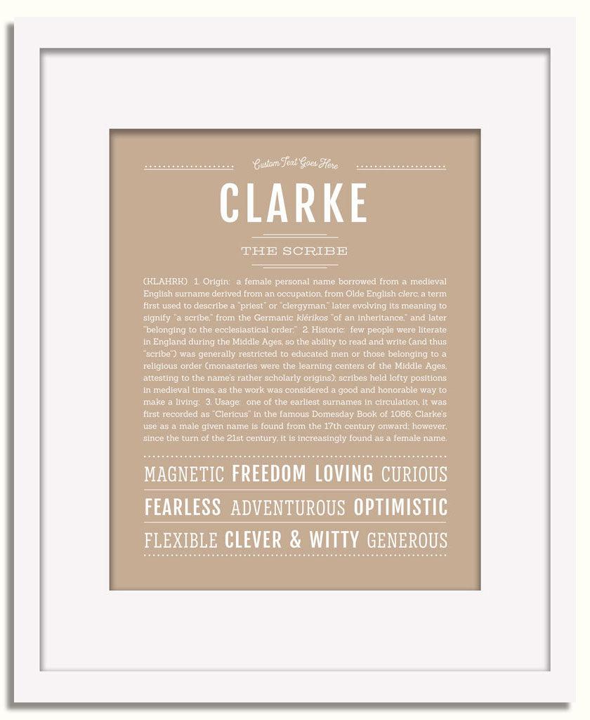 Frame Options | Tan | White Frame, Matted