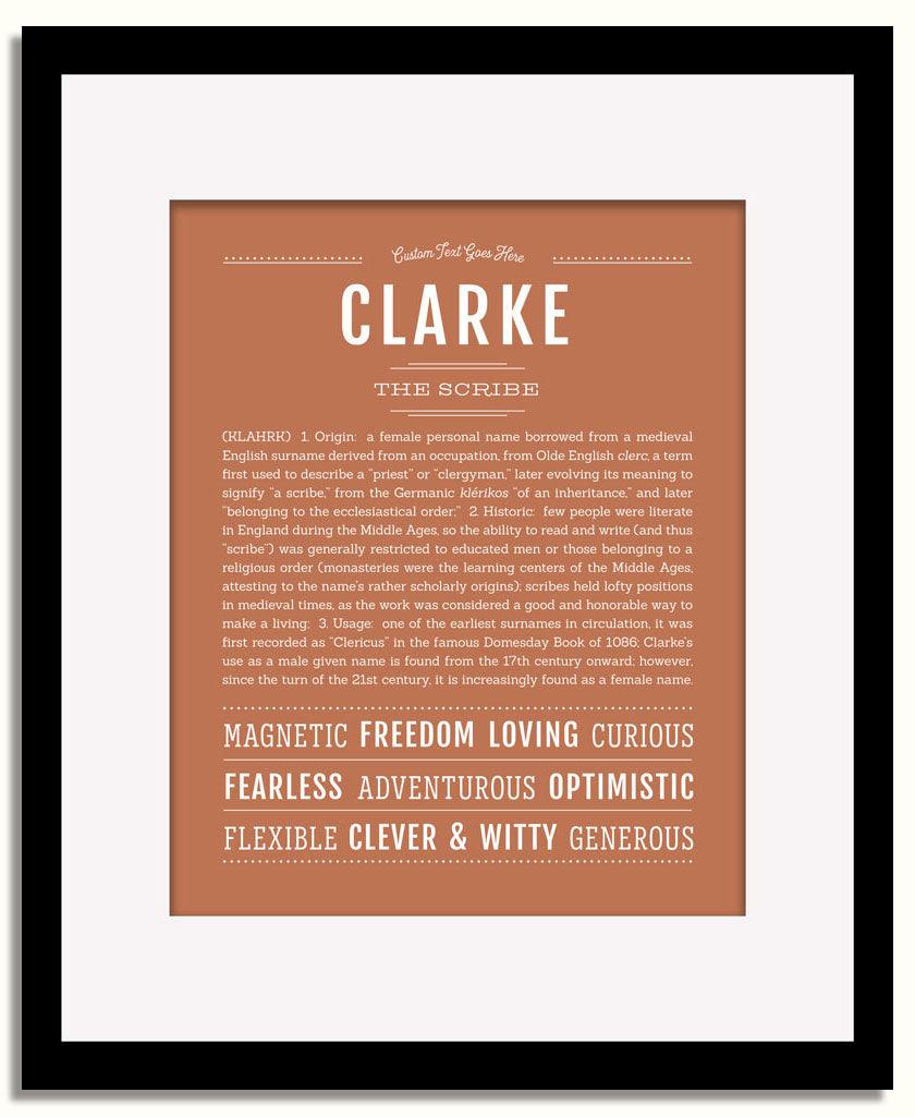 Frame Options | Terra Cotta | Black Frame, Matted