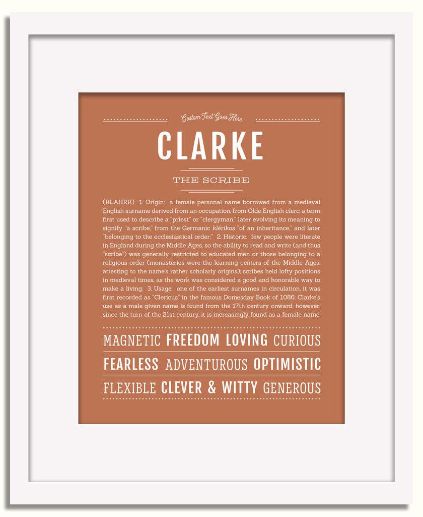 Frame Options | Terra Cotta | White Frame, Matted