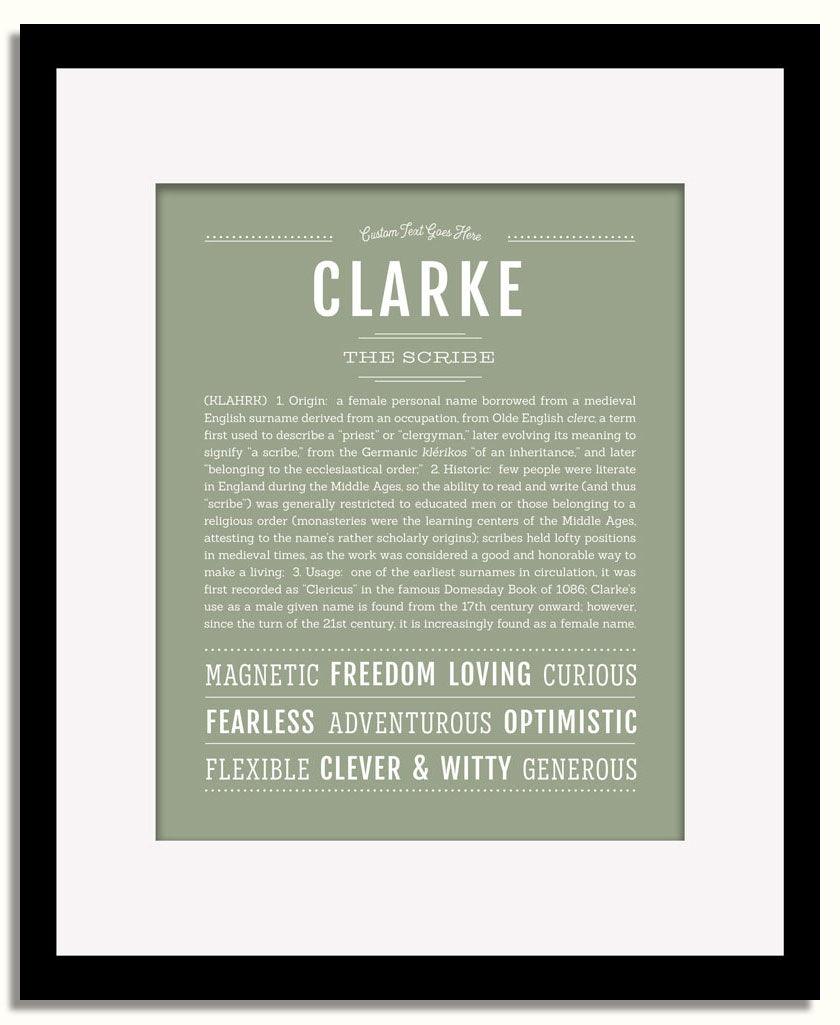 Frame Options | Sage | Black Frame, Matted