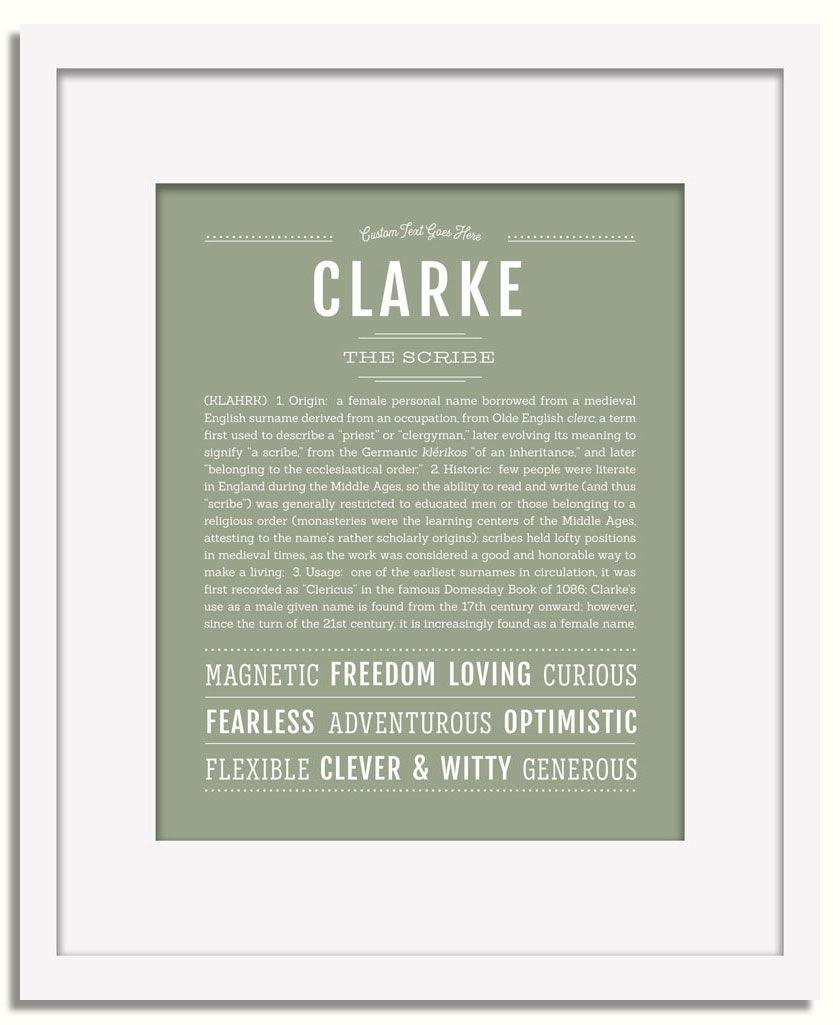 Frame Options | Sage | White Frame, Matted