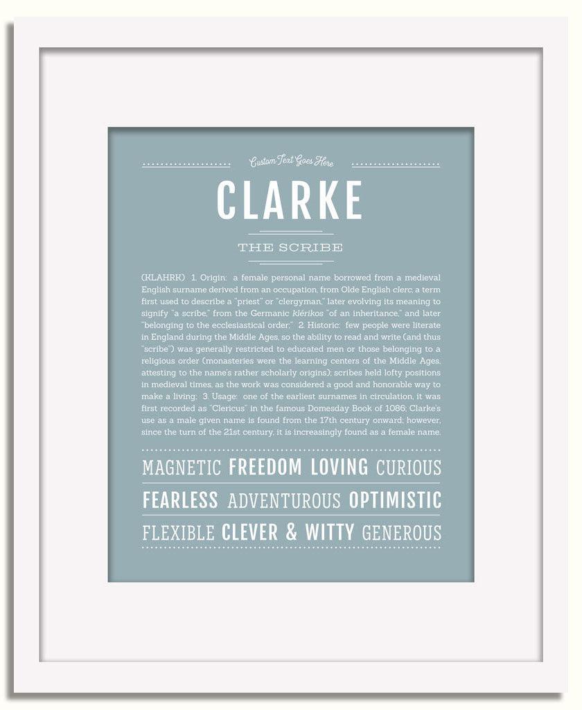 Frame Options | Powder Blue | White Frame, Matted