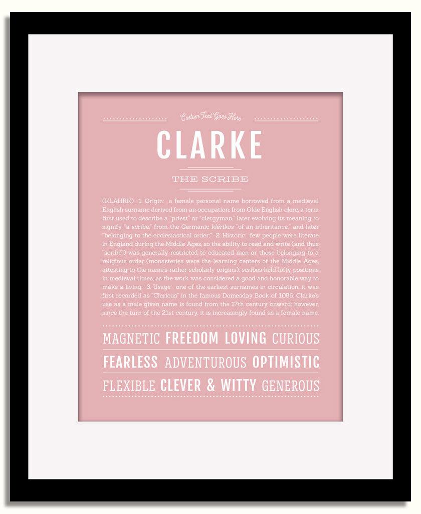 Frame Options | Dusty Rose | Black Frame, Matted