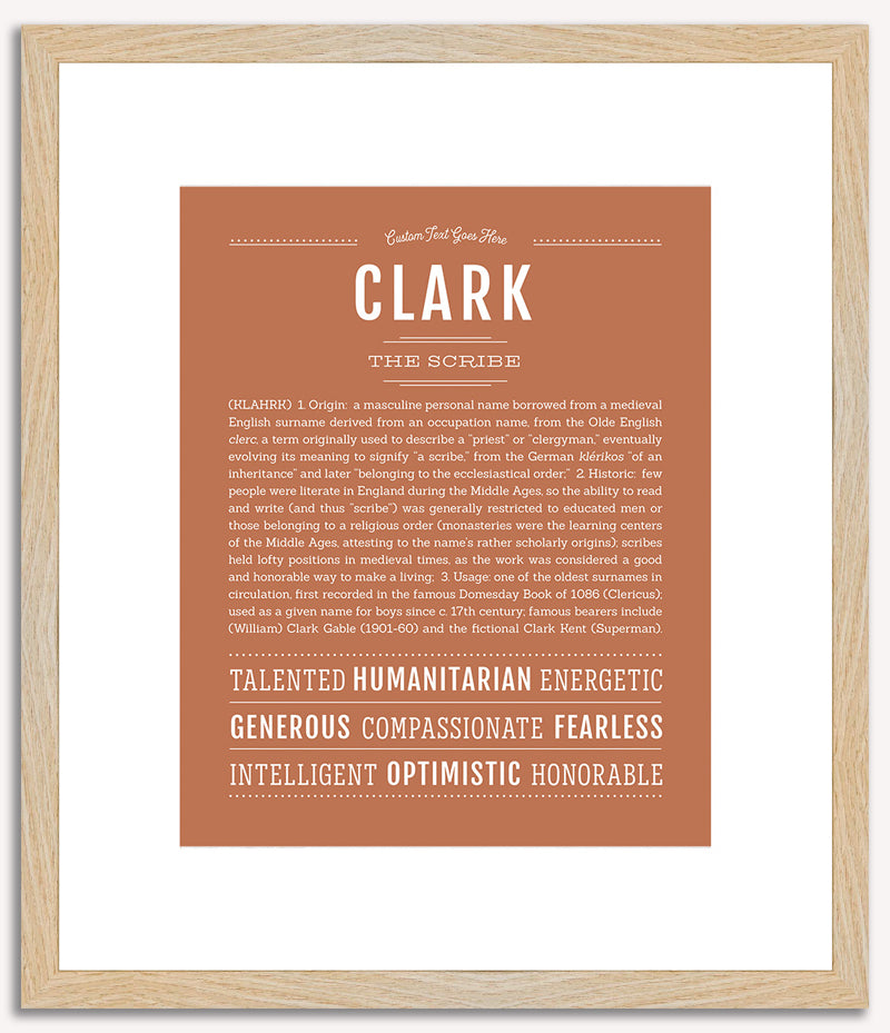 Clark (male) | Name Art Print