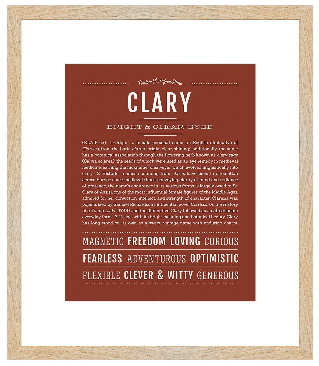 Clary | Name Art Print