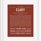 Clary | Name Art Print