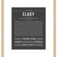 Clary | Name Art Print
