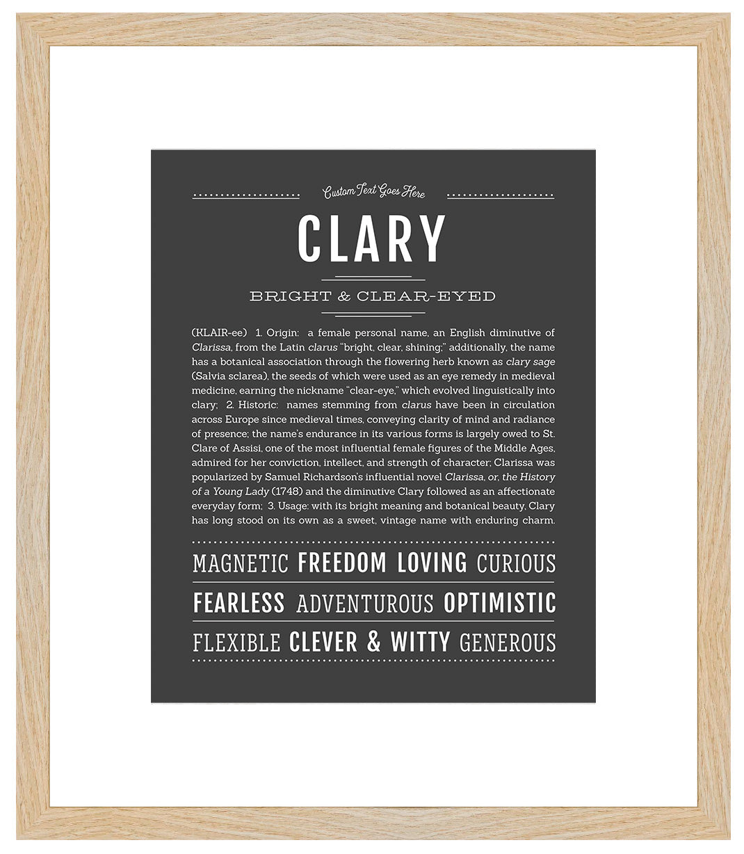 Clary | Name Art Print