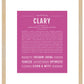 Clary | Name Art Print