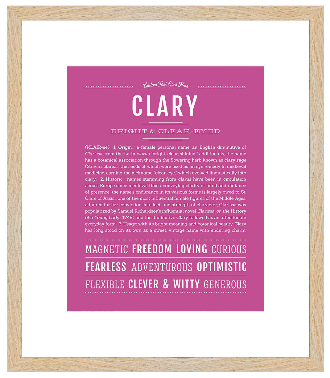 Clary | Name Art Print
