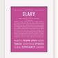 Clary | Name Art Print