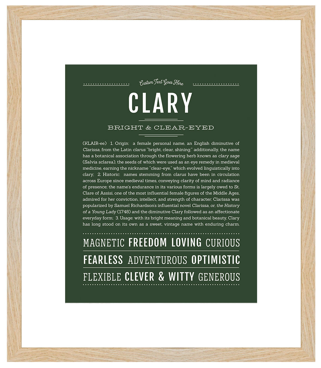 Clary | Name Art Print