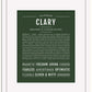 Clary | Name Art Print