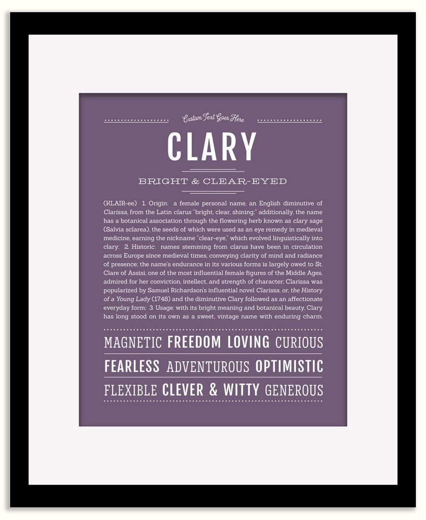 Clary | Name Art Print