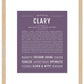 Clary | Name Art Print