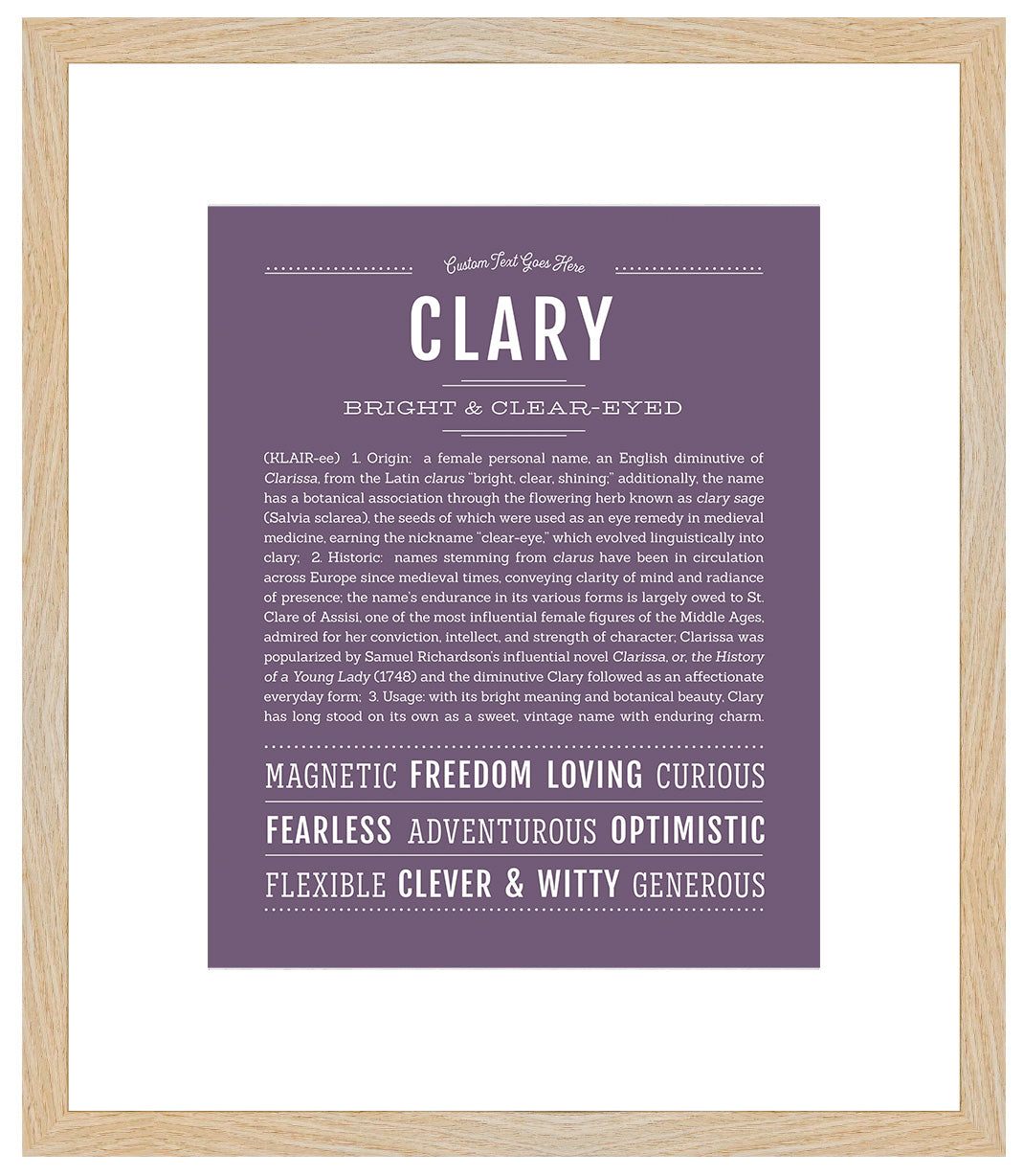 Clary | Name Art Print