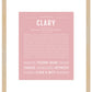 Clary | Name Art Print