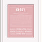 Clary | Name Art Print