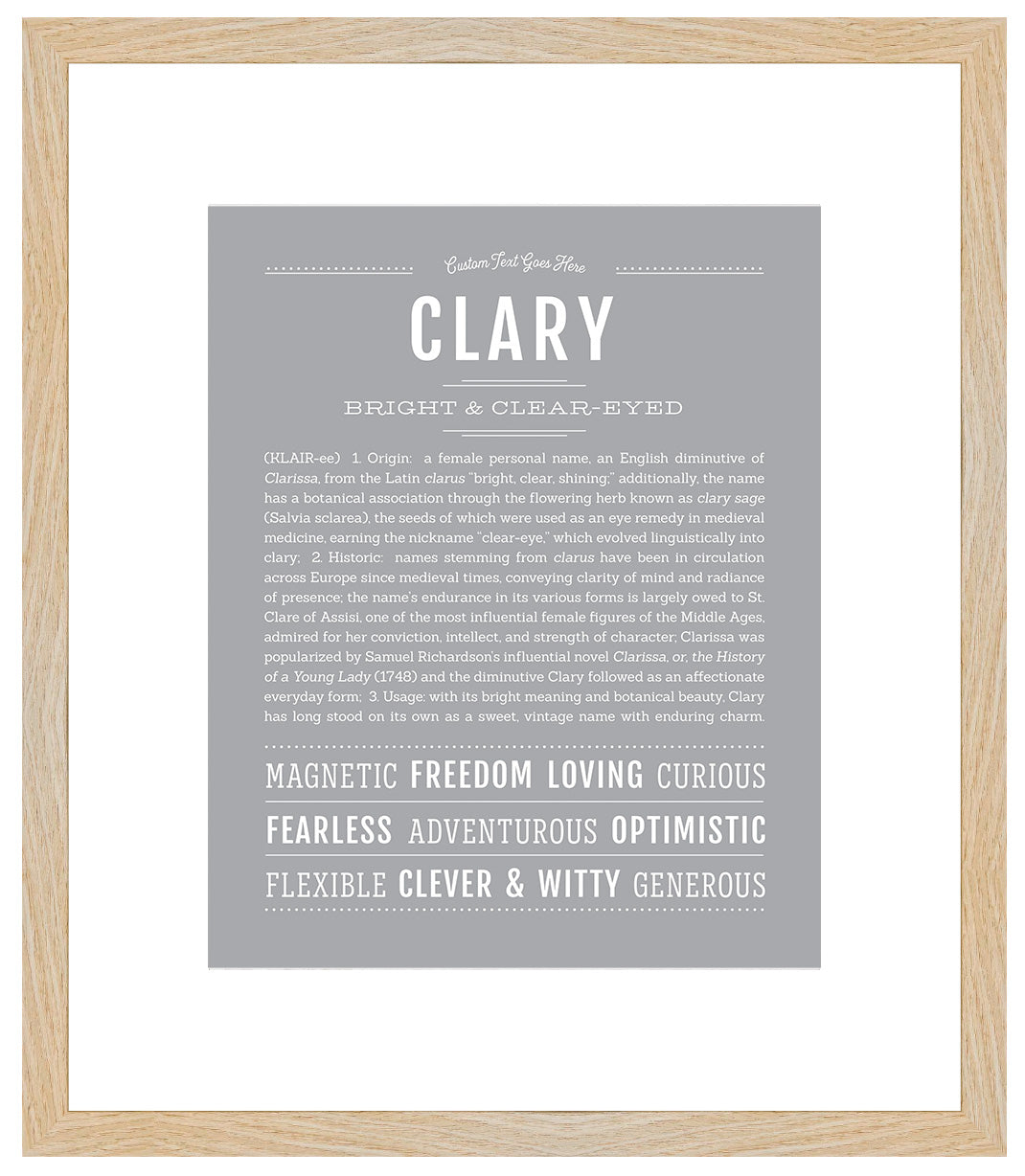 Clary | Name Art Print