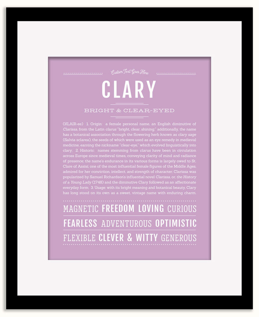 Clary | Name Art Print