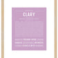 Clary | Name Art Print