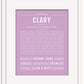 Clary | Name Art Print