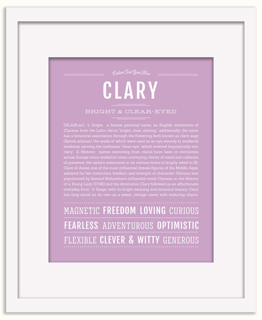 Clary | Name Art Print
