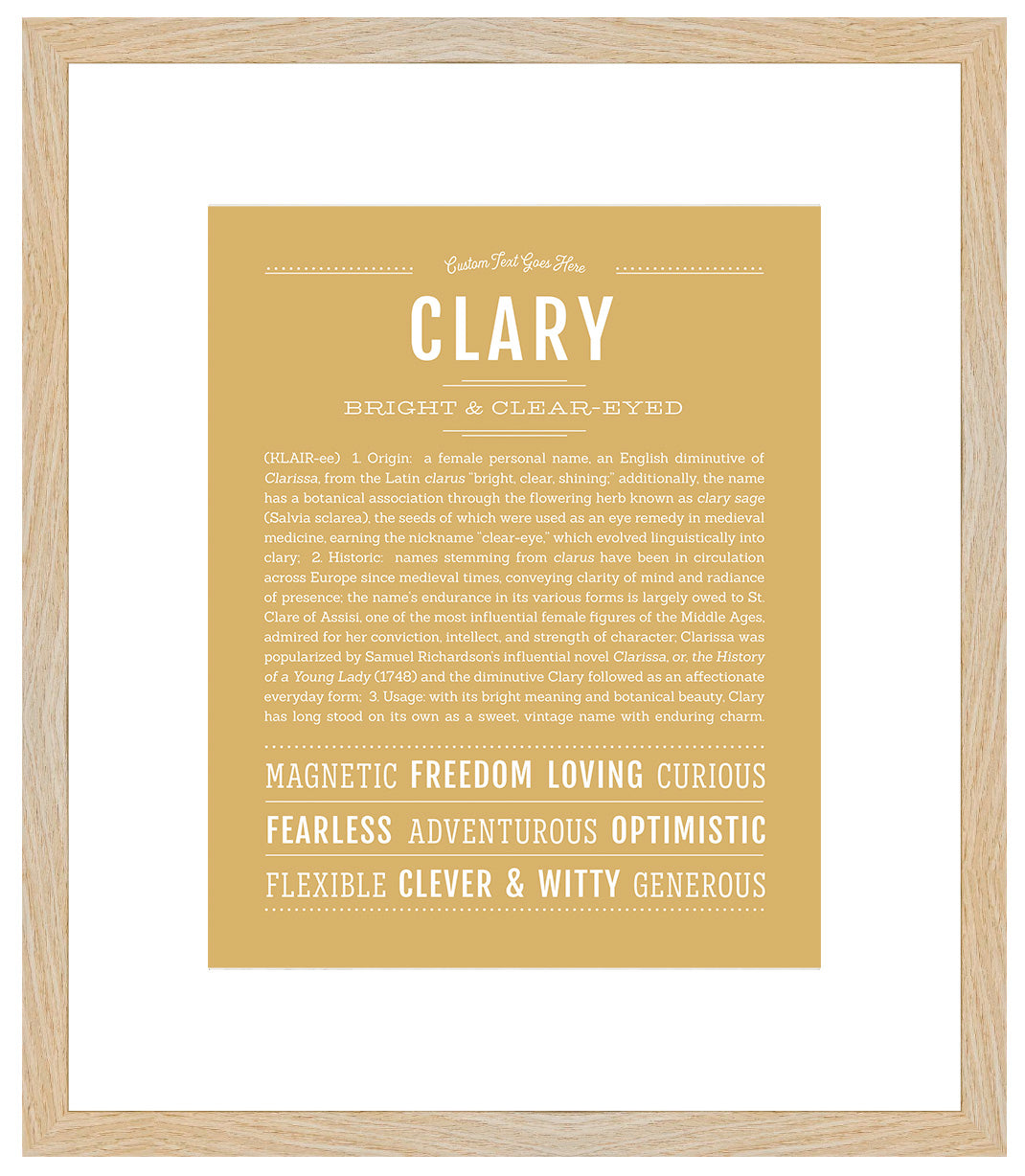 Clary | Name Art Print