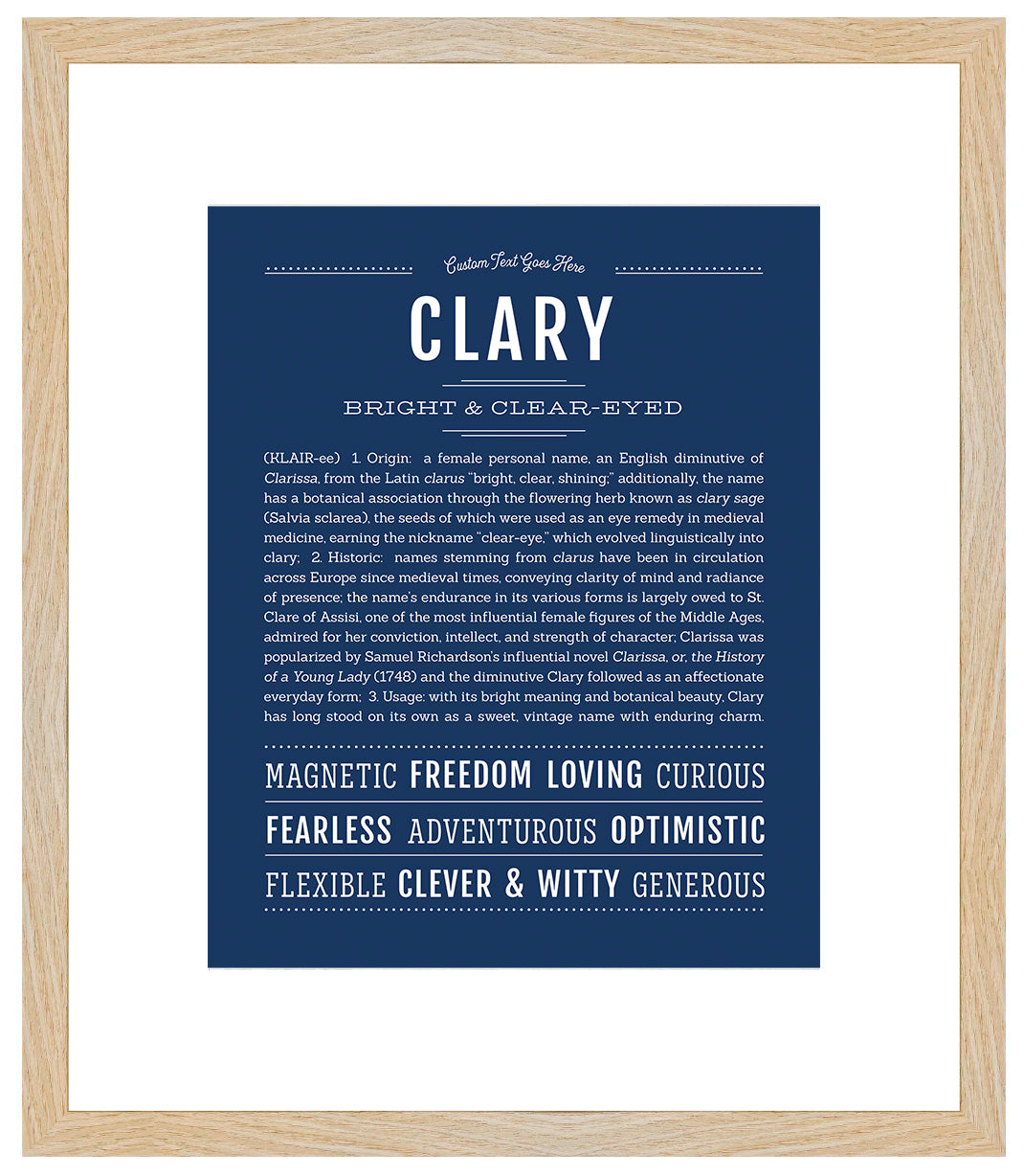 Clary | Name Art Print