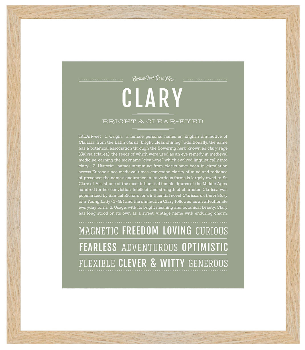 Clary | Name Art Print