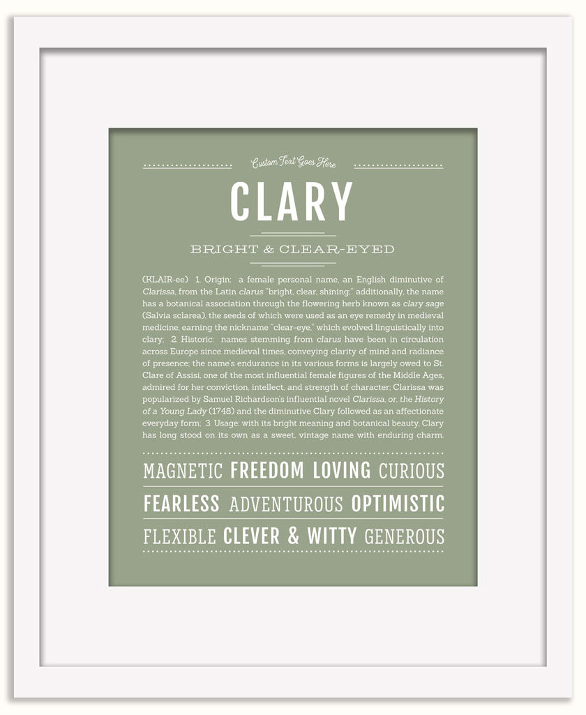 Clary | Name Art Print