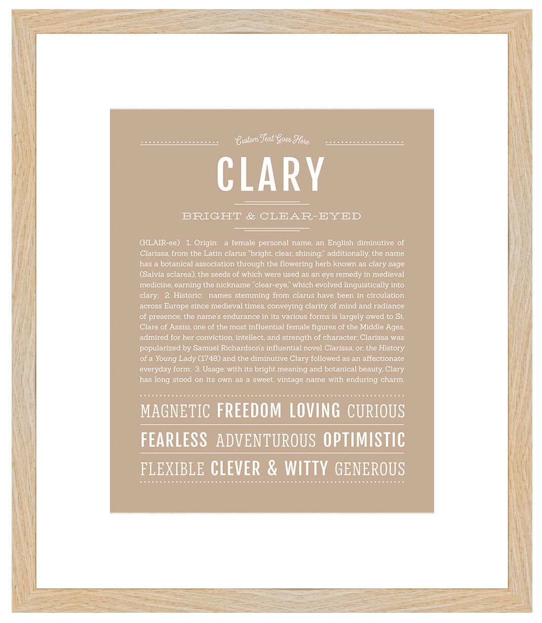 Clary | Name Art Print