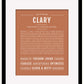 Clary | Name Art Print
