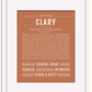 Clary | Name Art Print