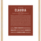 Claudia | Name Art Print